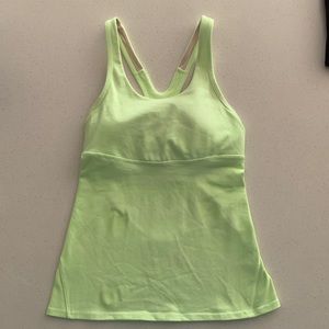 lululemon Neon Citron Tank w/ Mesh Back